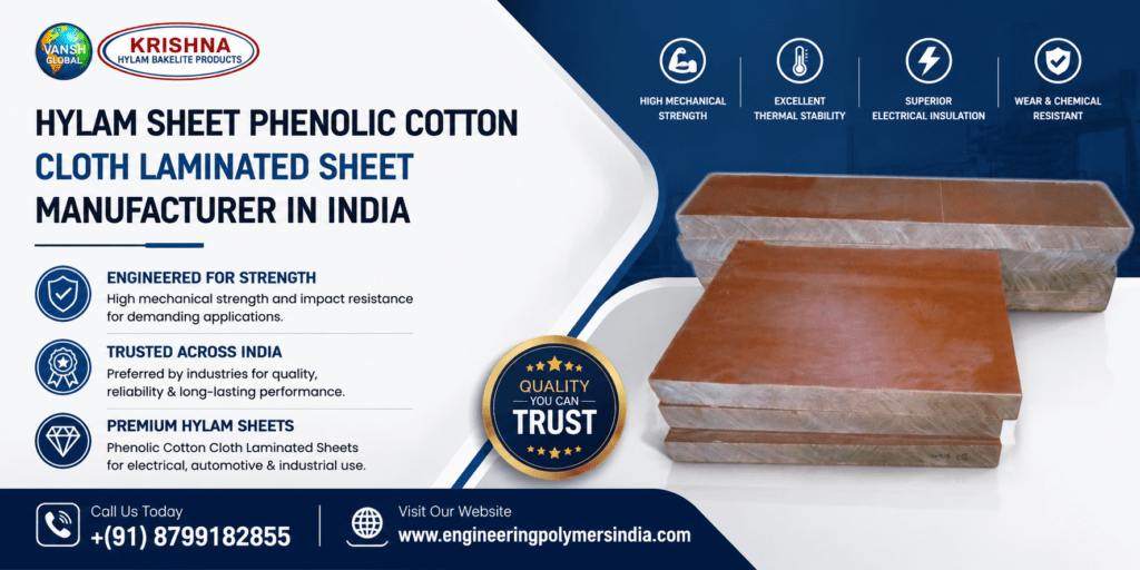 Hylam Sheet Phenolic Cotton Cloth laminated Sheet Manufacturer in India