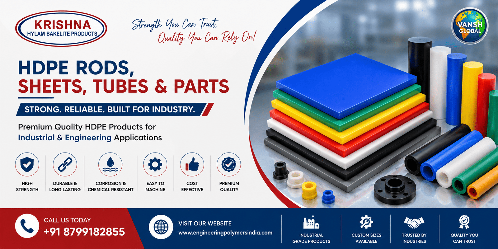 HDPE Rods Sheets and Tubes And Parts