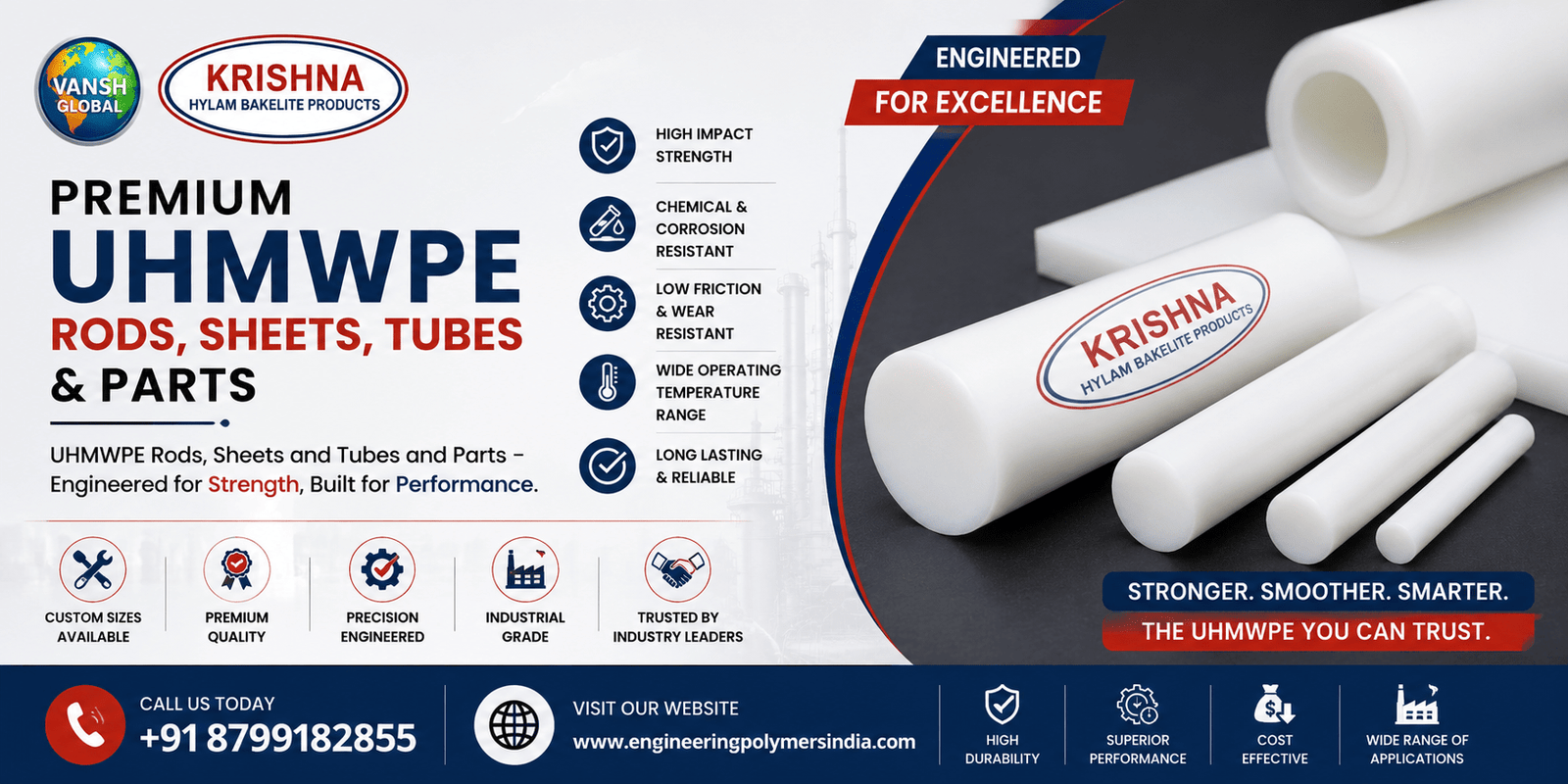 UHMWPE Rods Sheets and Tubes and Parts