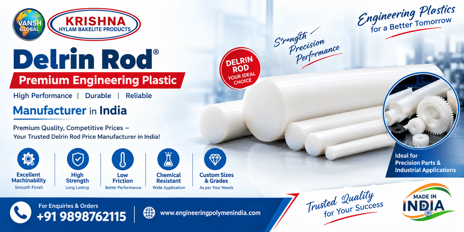 Delrin Rod Price Manufacturer in India